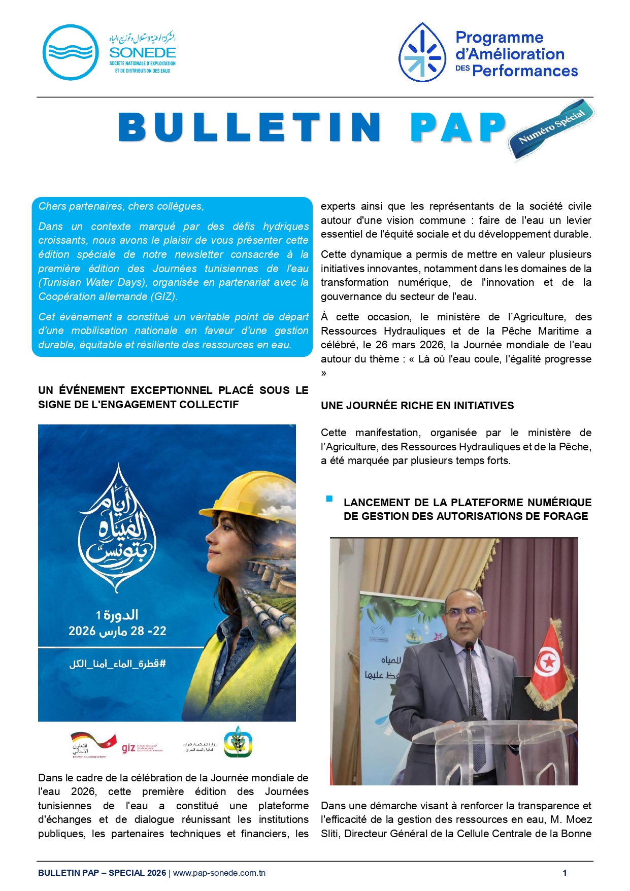 Bulletin PAP Spécial 2026 - Page 1